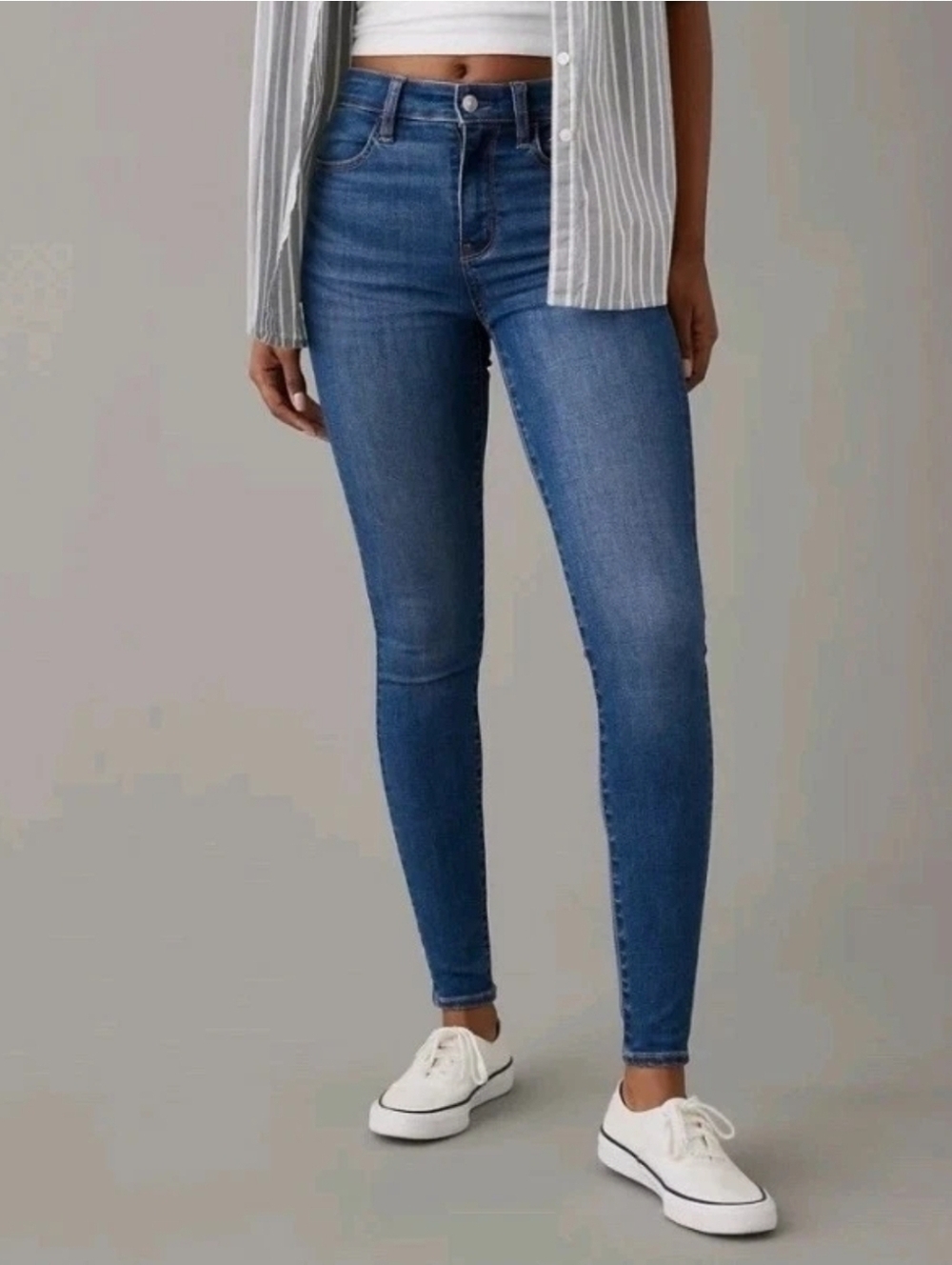 American Eagle High-Rise Jeggings 6 Regular Next Level Stretch Blue Denim NWOT
